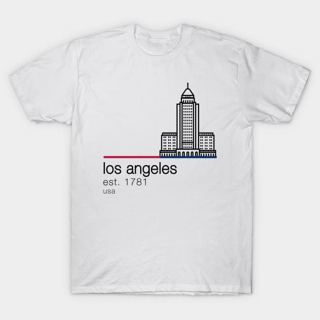 Los Angeles City Hall T-Shirt by City HiStories